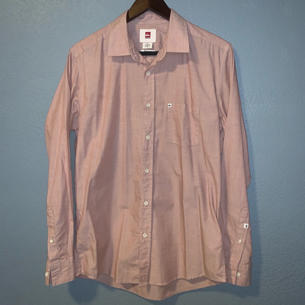 Men’s Quiksilver Light Red Button Down Shirt